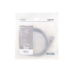 LogiLink 2m HDMI Male to HDMI Male Cable - High-Quality Black Connection for Optimal Performance
